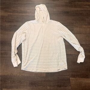 Marine Layer Cream and Black Striped Hoodie Size XXL